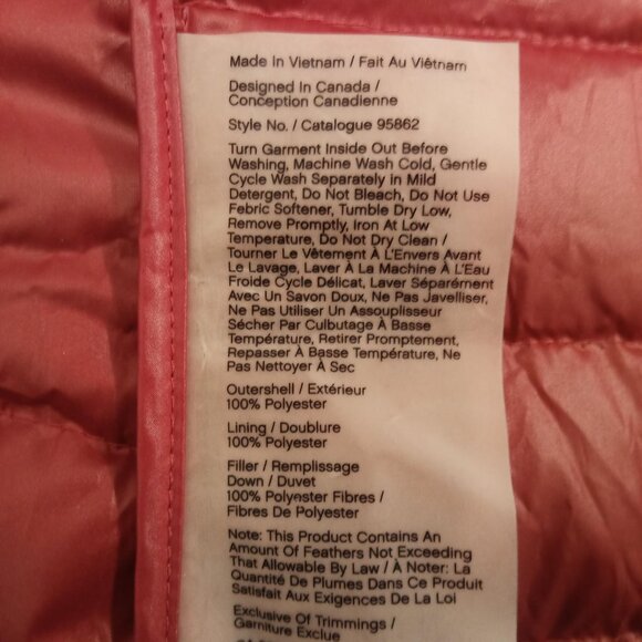 "BLINK" by Danier Leather red puffer jacket, 2XS - Picture 5 of 8